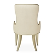Michael Amini Villa Cherie Fabric Desk Chair in Pearl Ivory/Chardonnay