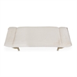 Villa Cherie Faux Fur Fabric Bed Bench in Pearl Ivory/Chardonnay