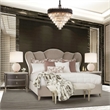 Villa Cherie Faux Fur Fabric Bed Bench in Pearl Ivory/Chardonnay