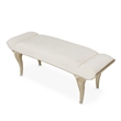 Villa Cherie Faux Fur Fabric Bed Bench in Pearl Ivory/Chardonnay