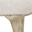 Villa Cherie Faux Fur Fabric Bed Bench in Pearl Ivory/Chardonnay