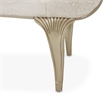 Villa Cherie Faux Fur Fabric Bed Bench in Pearl Ivory/Chardonnay