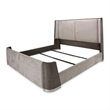 Michael Amini Roxbury Park Queen Dual Panel Velvet Bed in Slate Ash