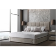 Michael Amini Roxbury Park Queen Multi-Panel Velvet Bed in Slate Ash