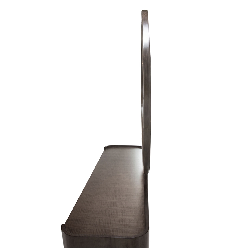 Michael Amini Roxbury Park Wood Dresser with Mirror Set in Slate Ash