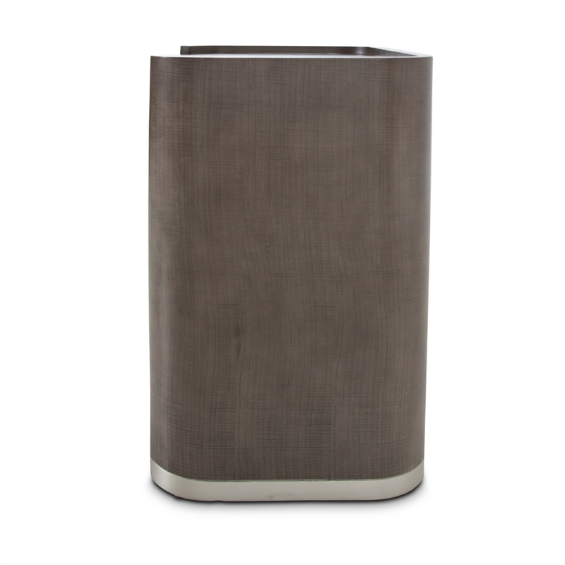 Michael Amini Roxbury Park Wood 3-Drawer Nightstand in Slate Ash