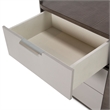 Michael Amini Roxbury Park Wood 3-Drawer Nightstand in Slate Ash