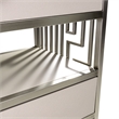 Michael Amini Roxbury Park Metal Nightstand in Frost Gray