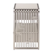 Michael Amini Roxbury Park Metal Nightstand in Frost Gray