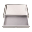 Michael Amini Roxbury Park Metal Nightstand in Frost Gray