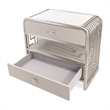 Michael Amini Roxbury Park Metal Nightstand in Frost Gray