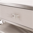 Michael Amini Roxbury Park Metal Nightstand in Frost Gray