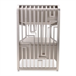 Michael Amini Roxbury Park Metal Nightstand in Frost Gray