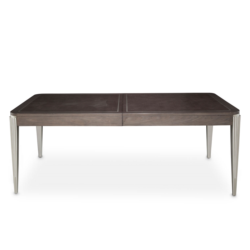 Michael Amini Roxbury Park Rectangular Wood Dining Table in Slate Ash