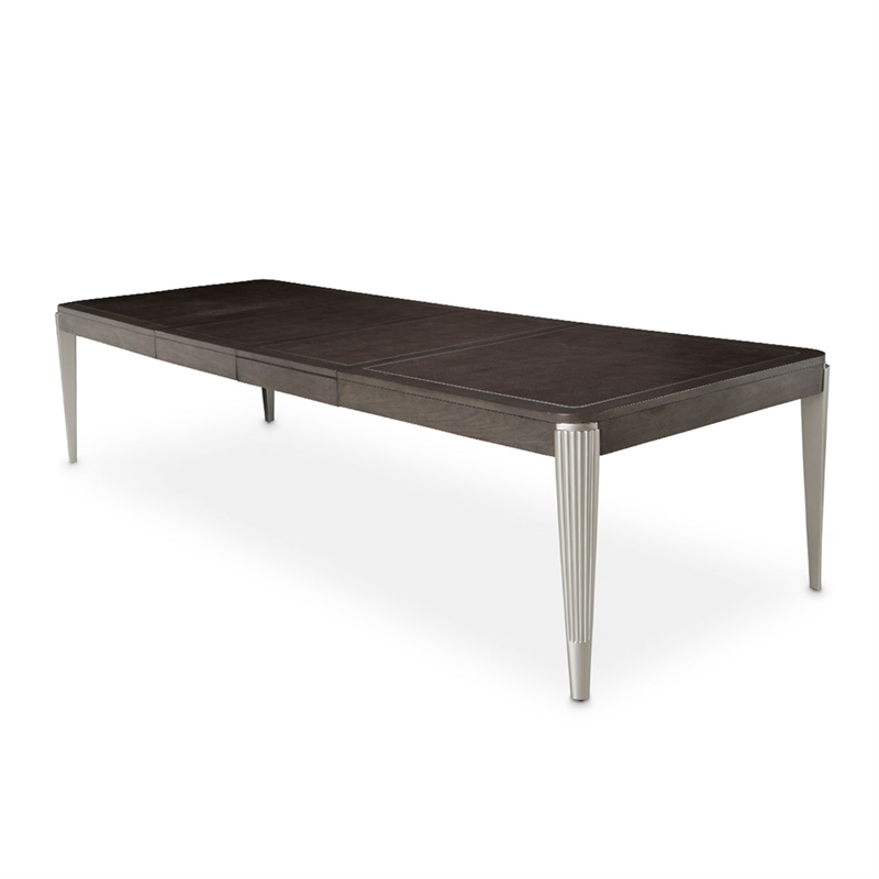 Michael Amini Roxbury Park Rectangular Wood Dining Table in Slate Ash