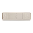 Michael Amini Roxbury Park Wood & Marble Media Cabinet in Slate Ash