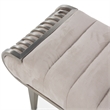 Michael Amini Roxbury Park Velvet Accent Bench - Cement Gray