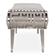 Michael Amini Roxbury Park Velvet Accent Bench - Cement Gray