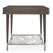 Michael Amini Roxbury Park Wood End Table in Slate Ash Finish