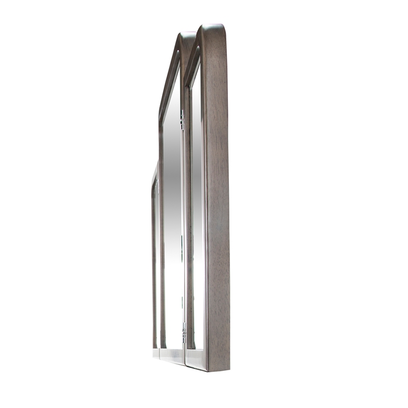 Michael Amini Roxbury Park Wood Vanity Mirror in Slate Ash Finish
