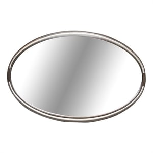 Michael Amini Roxbury Park Wood Wall Mirror in Slate Ash/Brushed Nickel