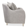 Michael Amini Roxbury Park Velvet Matching Chair in Steel Gray/Slate