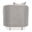 Michael Amini Roxbury Park Velvet Matching Chair in Steel Gray/Slate