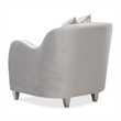 Michael Amini Roxbury Park Velvet Matching Chair in Steel Gray/Slate