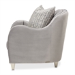 Michael Amini Roxbury Park Velvet Matching Chair in Steel Gray/Slate