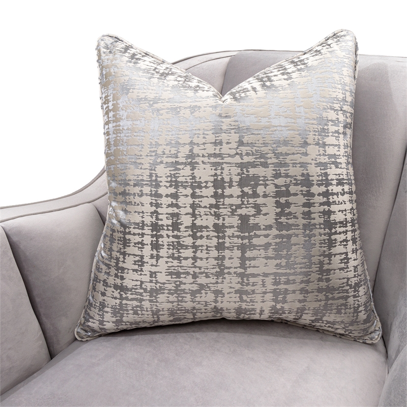 Michael Amini Roxbury Park Velvet Matching Chair in Steel Gray/Slate