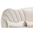 Michael Amini London Place Cal. King Velvet Panel Bed - Creamy Pearl