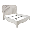 Michael Amini London Place Cal. King Velvet Panel Bed - Creamy Pearl