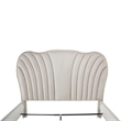 Michael Amini London Place Cal. King Velvet Panel Bed - Creamy Pearl