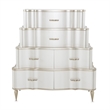 Michael Amini London Place 6-Drawer Tiered Chest - Creamy Pearl