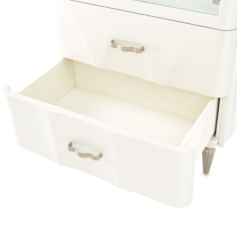 Michael Amini London Place Display Cabinet - Creamy Pearl