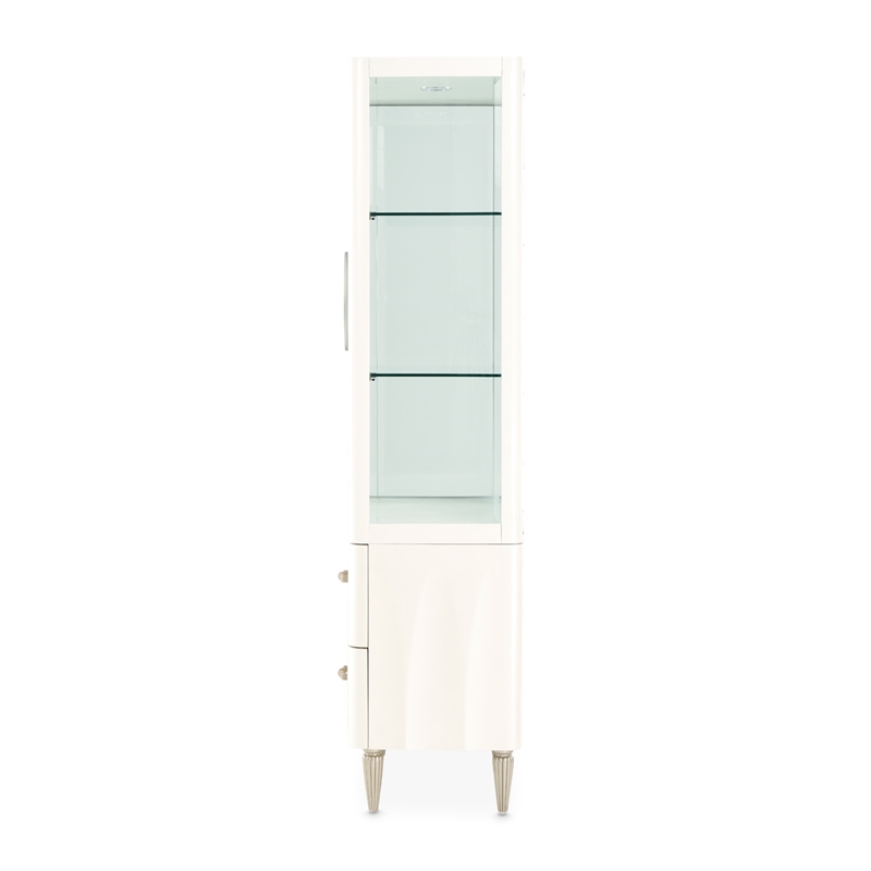 Michael Amini London Place Display Cabinet - Creamy Pearl