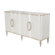 Michael Amini London Place Sideboard with Mirror - Creamy Pearl
