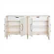 Michael Amini London Place Sideboard with Mirror - Creamy Pearl
