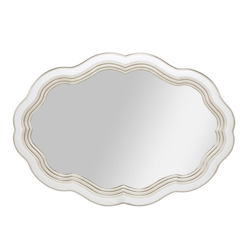 Michael Amini London Place Dresser with Mirror - Creamy Pearl