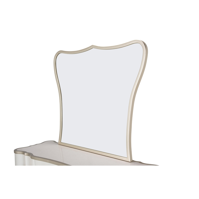 Michael Amini London Place Vanity with Mirror - Creamy Pearl