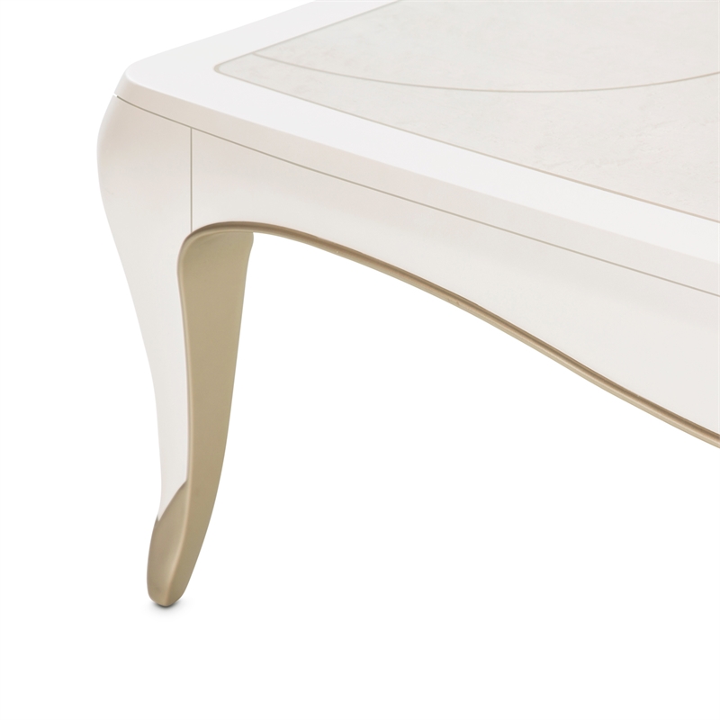 Michael Amini London Place Rectangular Cocktail Table - Creamy Pearl