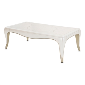 Michael Amini London Place Rectangular Cocktail Table - Creamy Pearl