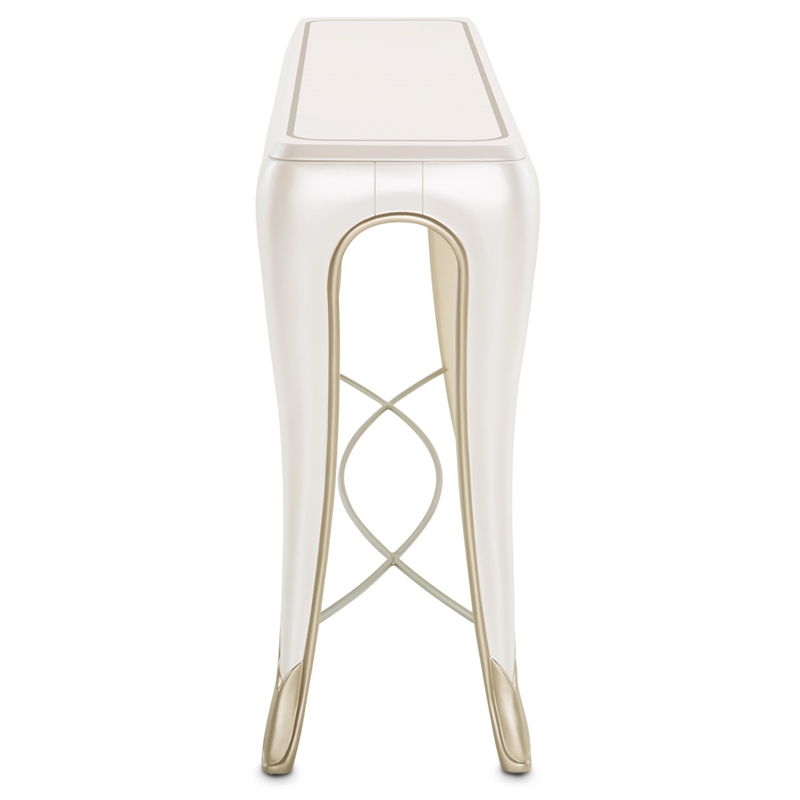 Michael Amini London Place Console Table - Creamy Pearl
