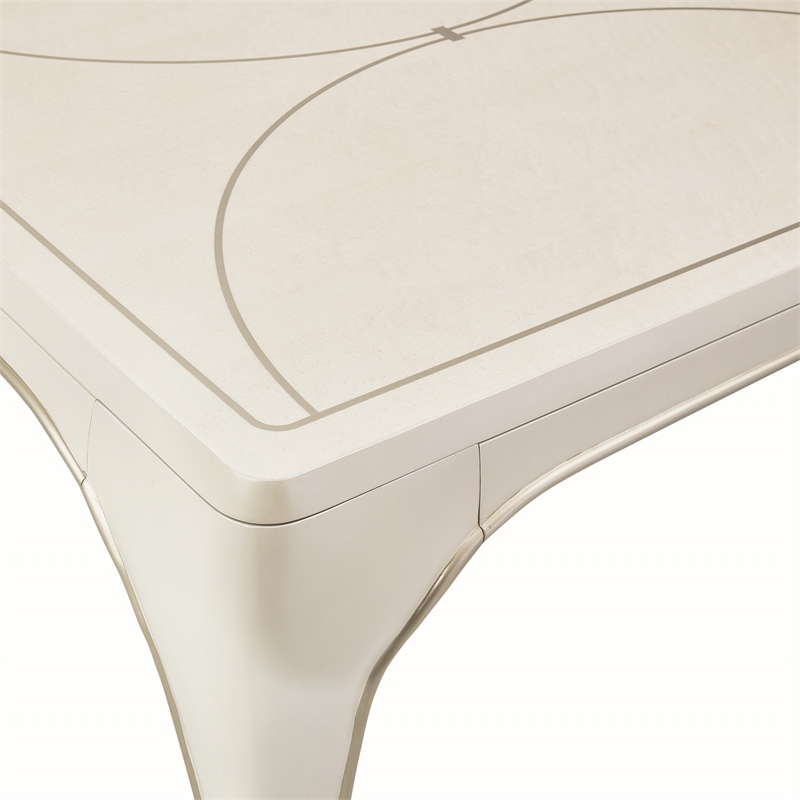 Michael Amini London Place Rectangular Dining Table - Creamy Pearl