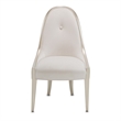 Michael Amini London Place Velvet Dining Side Chair - Creamy Pearl