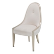 Michael Amini London Place Velvet Dining Side Chair - Creamy Pearl