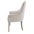 Michael Amini London Place Velvet Dining Arm Chair - Creamy Pearl