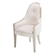 Michael Amini London Place Velvet Dining Arm Chair - Creamy Pearl