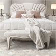 Michael Amini London Place Velvet Bed Bench - Creamy  Pearl