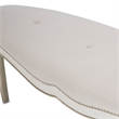 Michael Amini London Place Velvet Bed Bench - Creamy  Pearl
